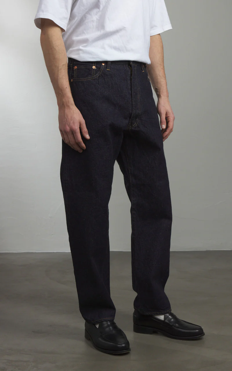 Kaptain Sunshine 5P Zipper Front Denim Pants One Wash Indigo - Image 2