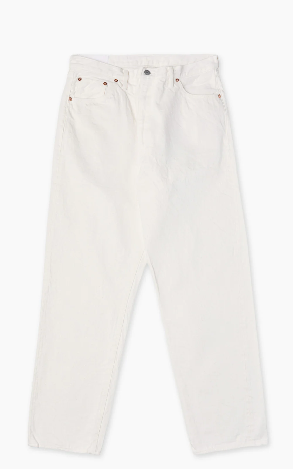 Kaptain Sunshine 5P Zipper Front Denim Pants One Wash White