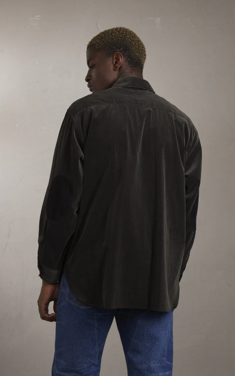 Kaptain Sunshine Corduroy C.P.O Shirt Jacket Charcoal - Image 4
