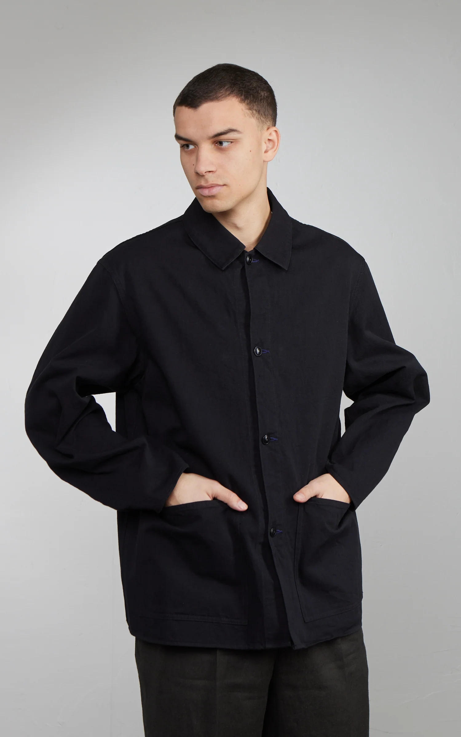 Kaptain Sunshine Cotton Drill Coverall Jacket Black - Image 4