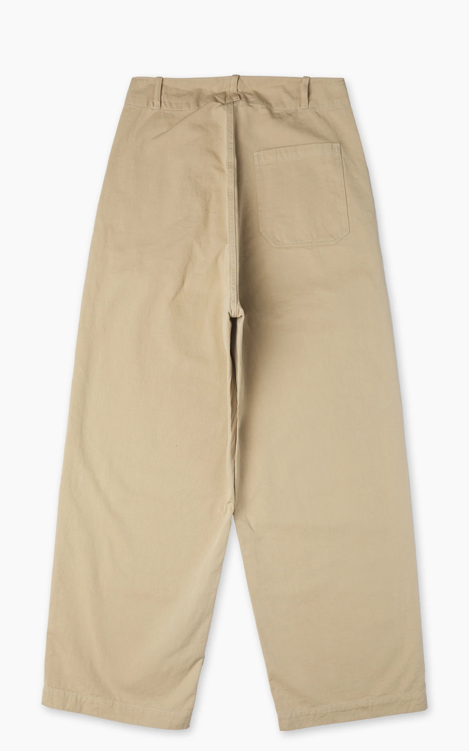 Kaptain Sunshine Cotton Drill Wide Pants Khaki - Image 3