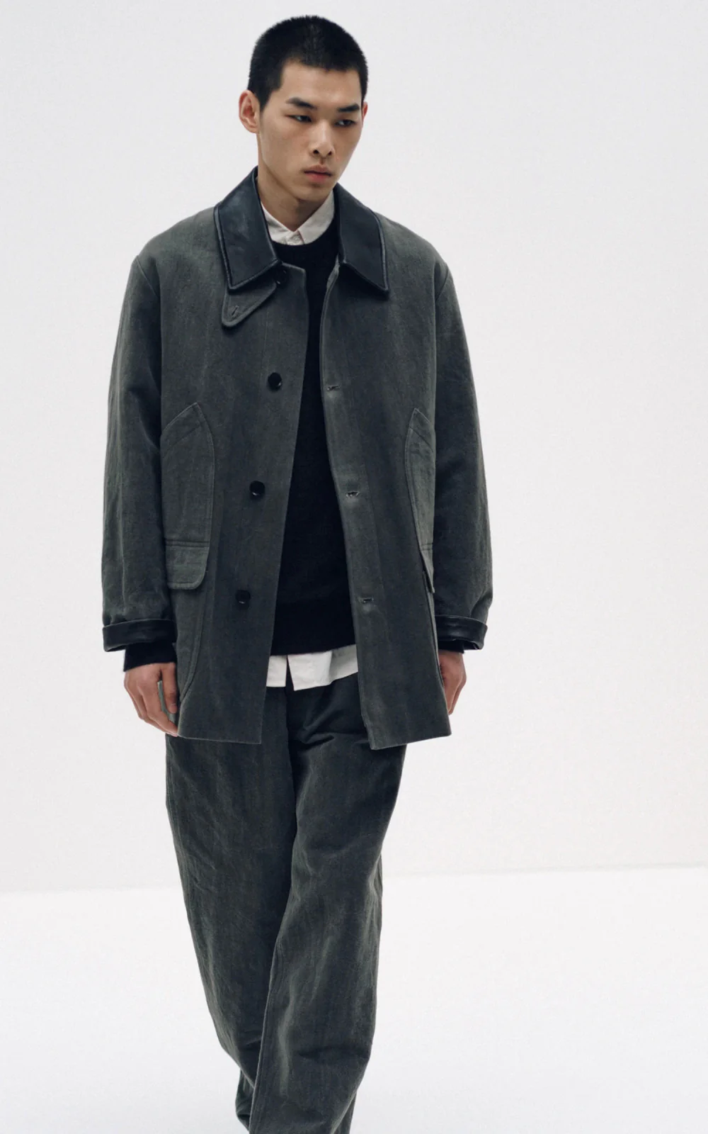 Kaptain Sunshine Cotton Hemp Work Coat Sumi - Image 2