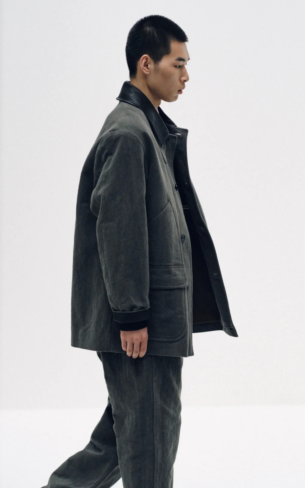 Kaptain Sunshine Cotton Hemp Work Coat Sumi - Image 3