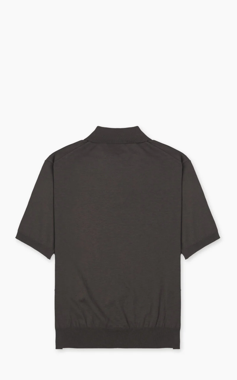 Kaptain Sunshine Cotton Knit Polo Shirt Brown - Image 3