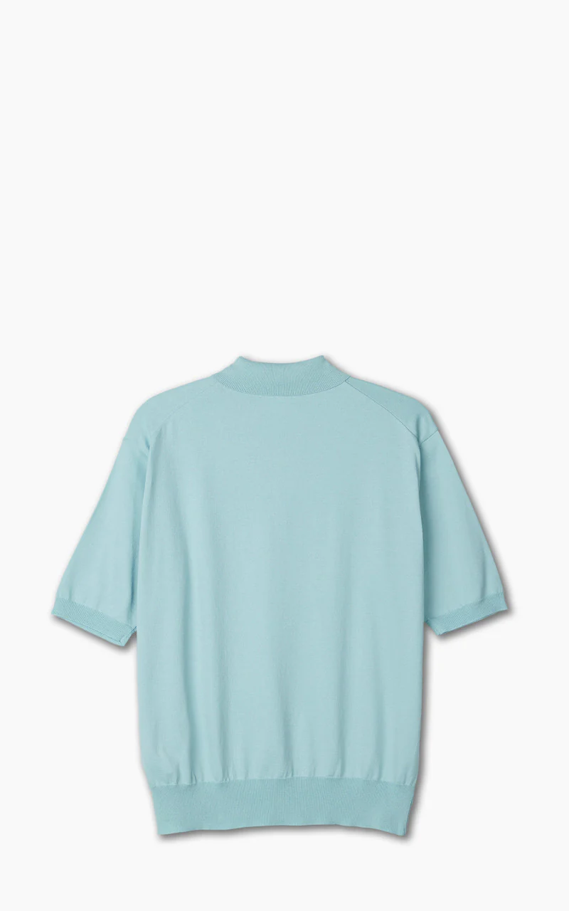Kaptain Sunshine Cotton Knit Polo Shirt Mint - Image 3