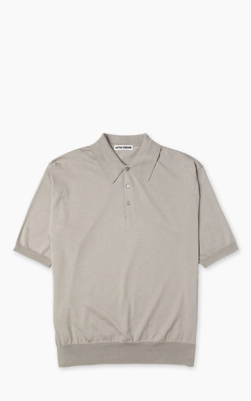 Kaptain Sunshine Cotton Knit Polo Shirt Taupe
