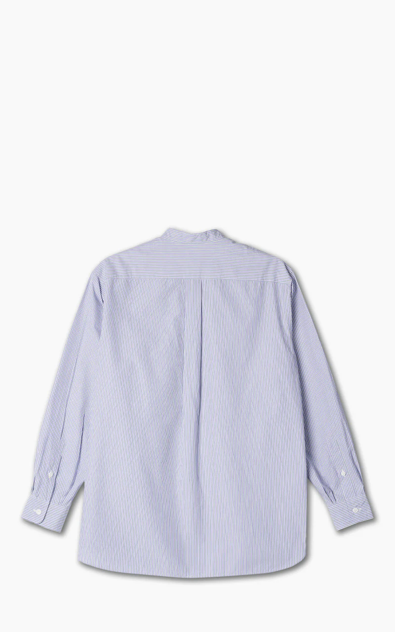 Kaptain Sunshine Cotton Pullover Standcollar Shirt Purple Stripe - Image 3