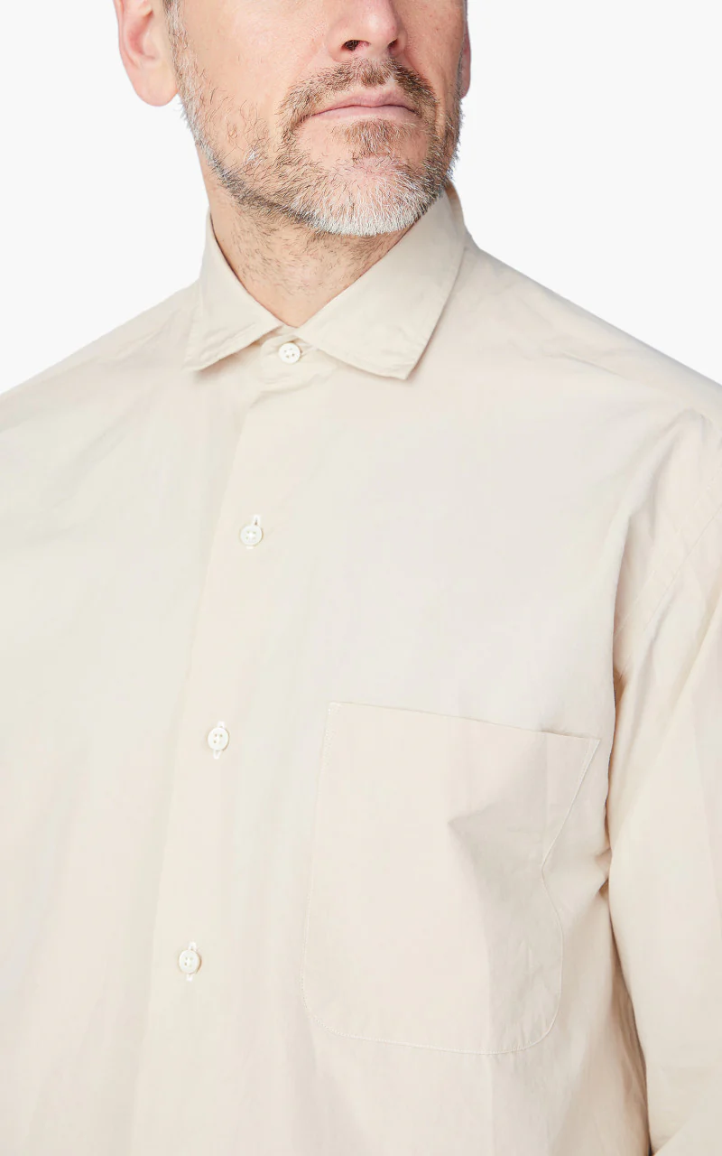 Kaptain Sunshine Cotton Semi Spread Collar Shirt Sand - Image 6