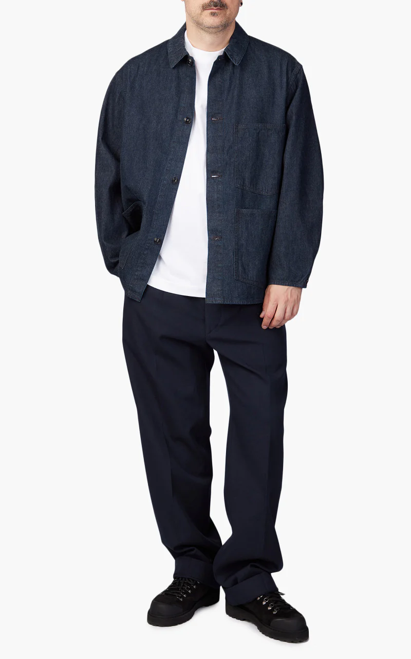 Kaptain Sunshine Coverall Jacket Denim Indigo - Image 2