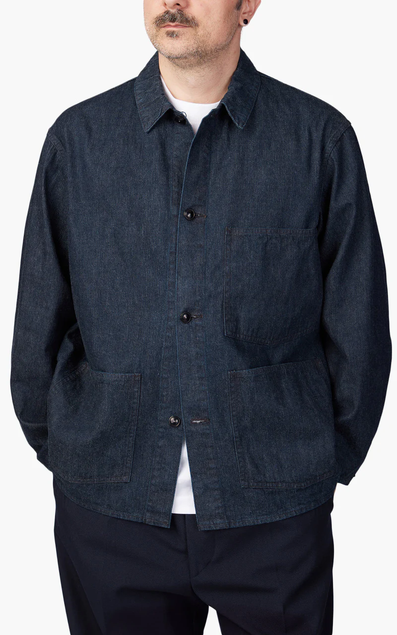 Kaptain Sunshine Coverall Jacket Denim Indigo - Image 4