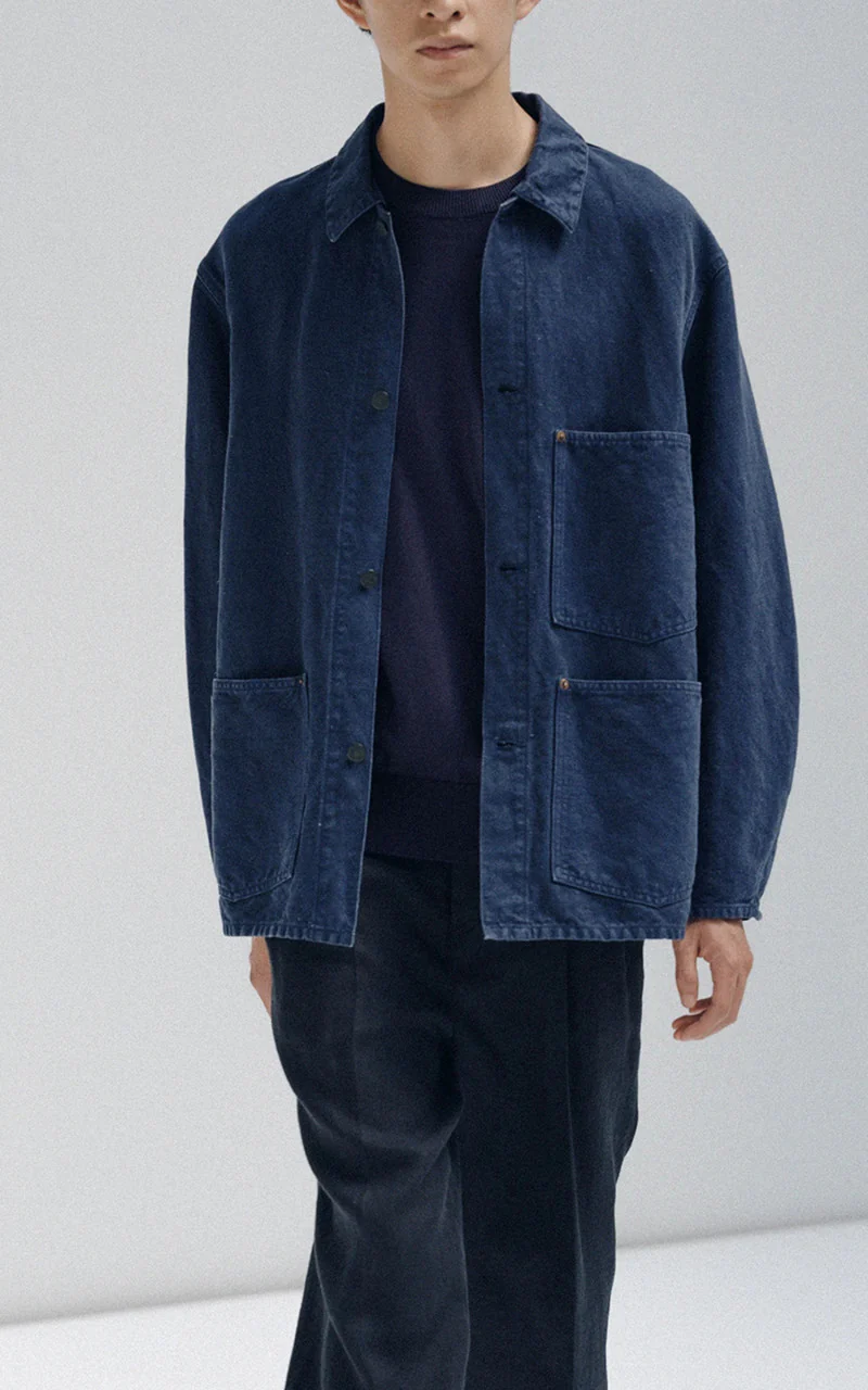 Kaptain Sunshine Coverall Jacket Navy Blue - Image 9