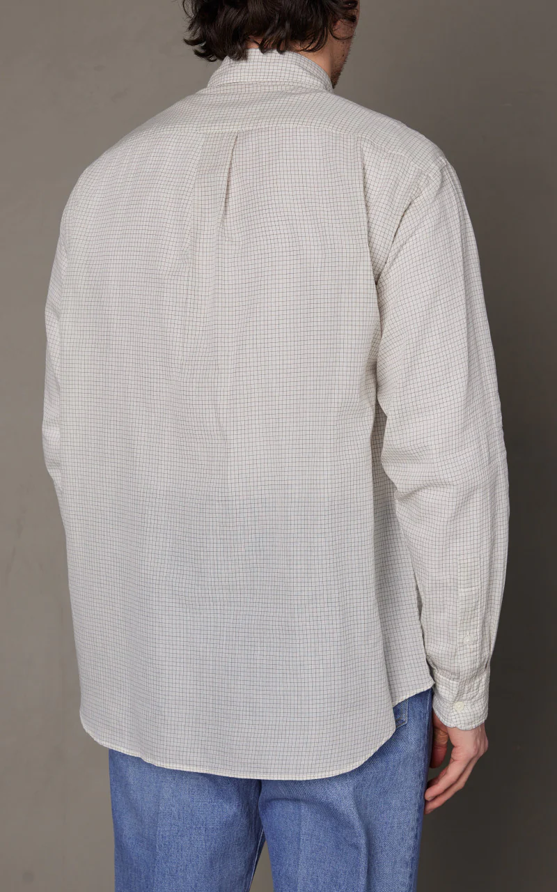 Kaptain Sunshine CPO Shirt White Pincheck - Image 5