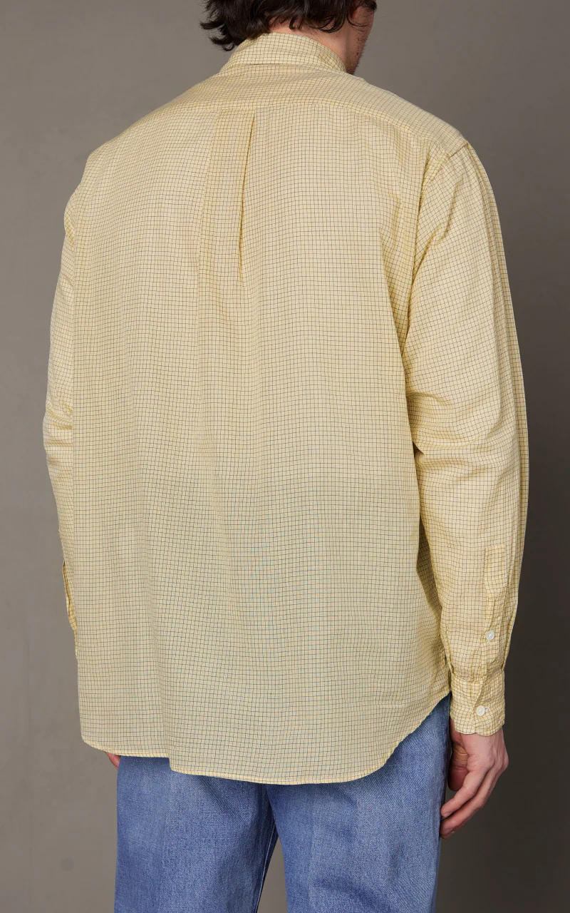 Kaptain Sunshine CPO Shirt Yellow Pincheck - Image 8