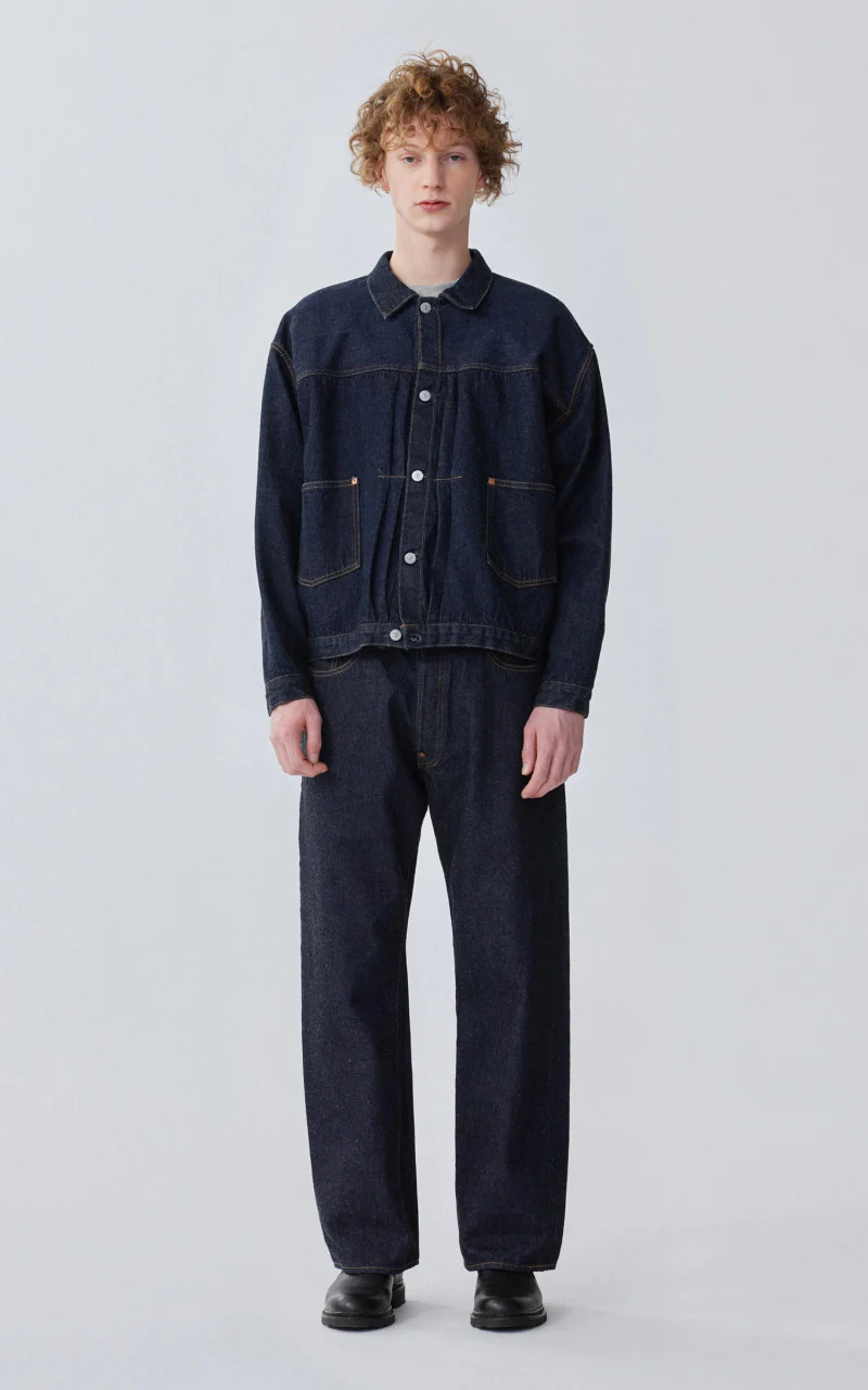 Kaptain Sunshine Denim Tracker 2P Jacket One Wash Indigo - Image 2