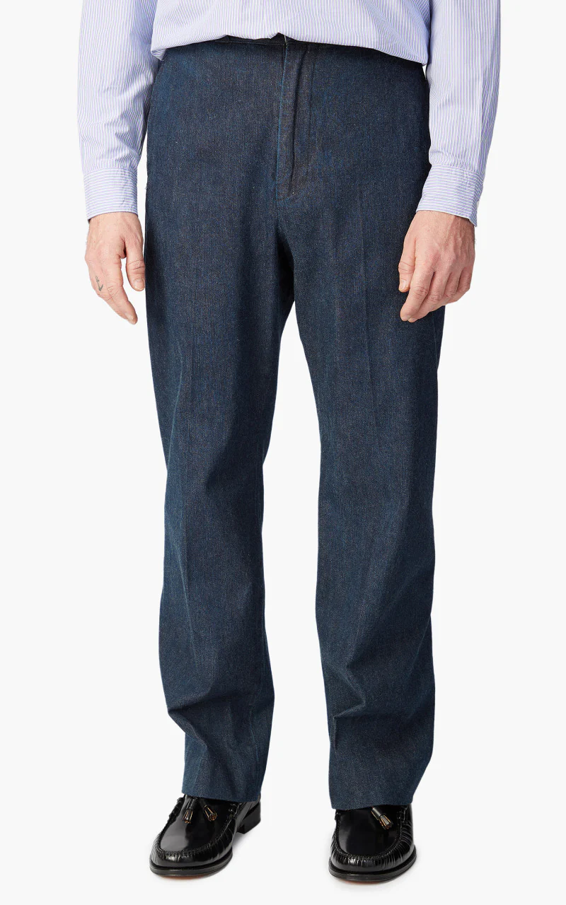 Kaptain Sunshine Denim Trousers Vintage Wash Indigo - Image 3