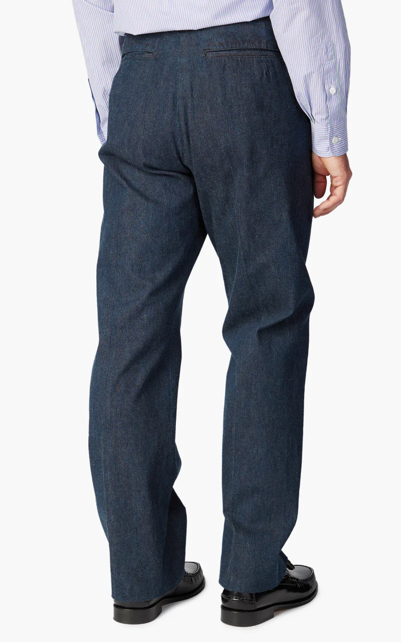 Kaptain Sunshine Denim Trousers Vintage Wash Indigo - Image 4