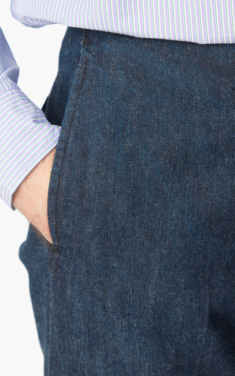 Kaptain Sunshine Denim Trousers Vintage Wash Indigo - Image 5