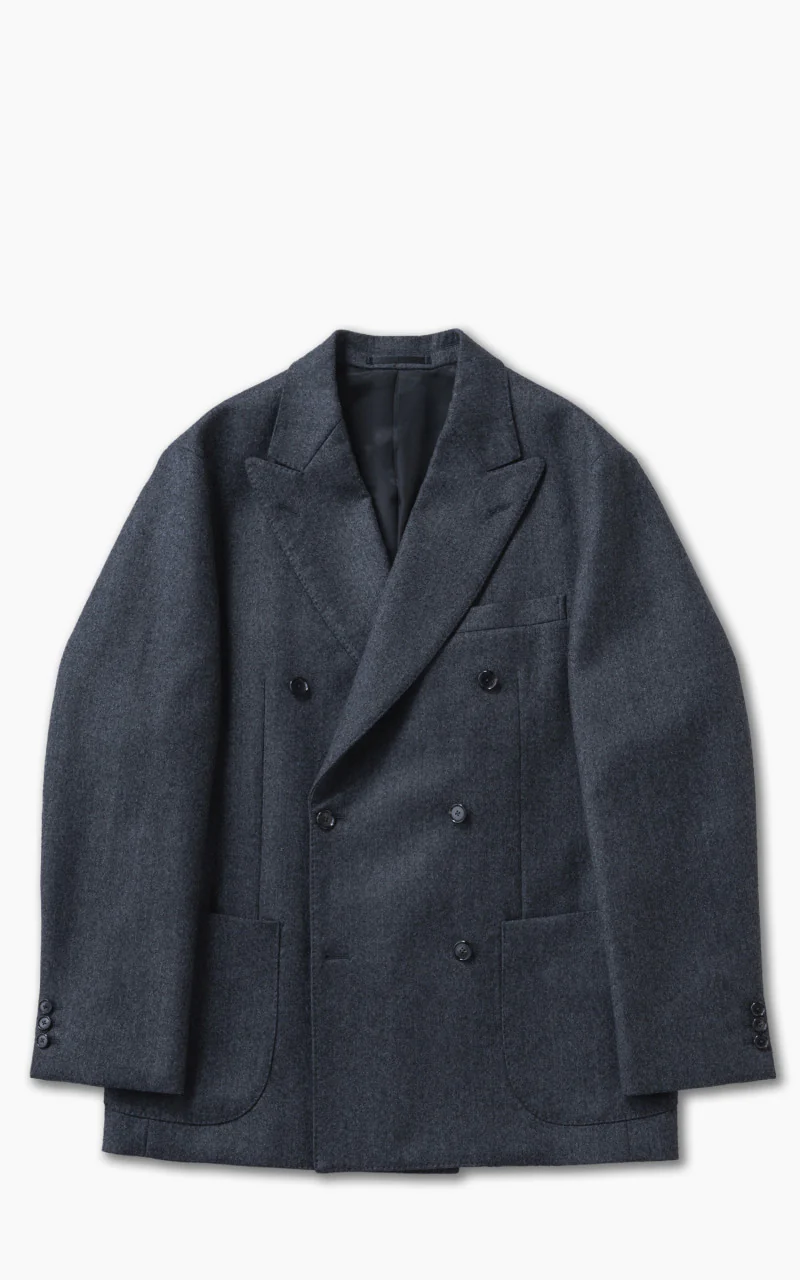 Kaptain Sunshine Double Breasted Jacket Charcoal