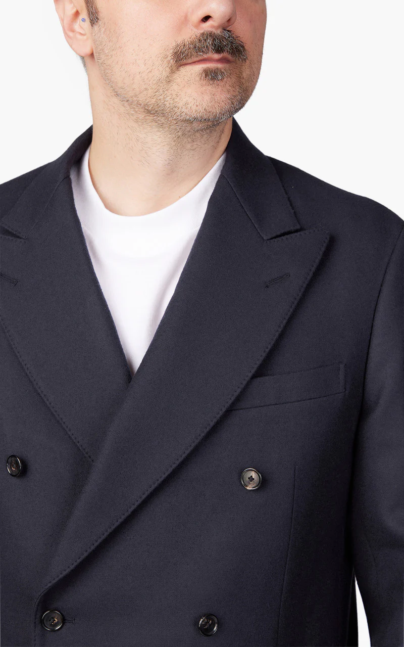Kaptain Sunshine Double Breasted Jacket Navy - Image 4