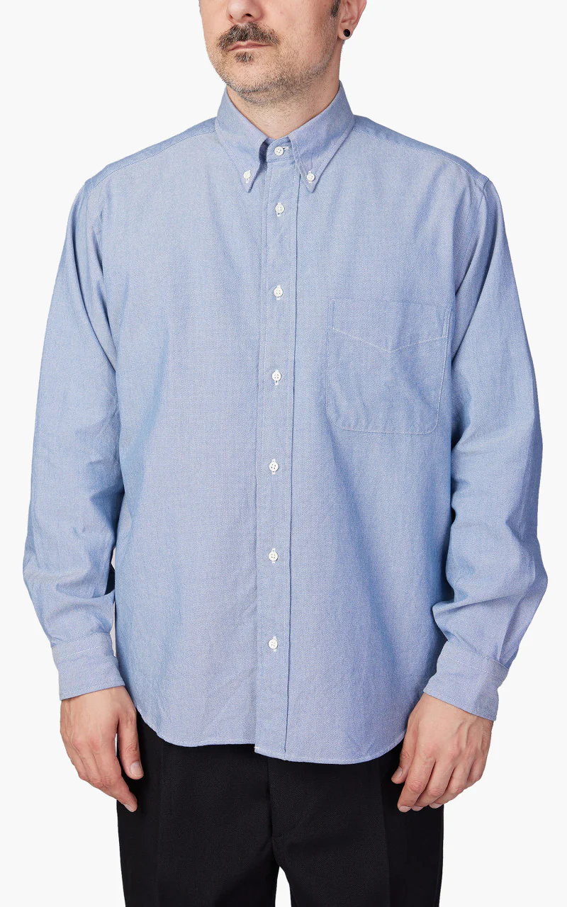 Kaptain Sunshine Finx Dungarees Polo Collar Shirt Blue - Image 2