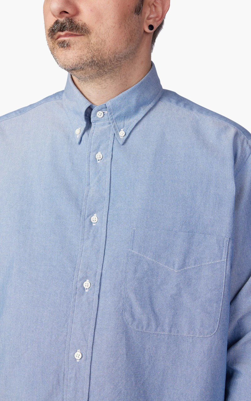 Kaptain Sunshine Finx Dungarees Polo Collar Shirt Blue - Image 5