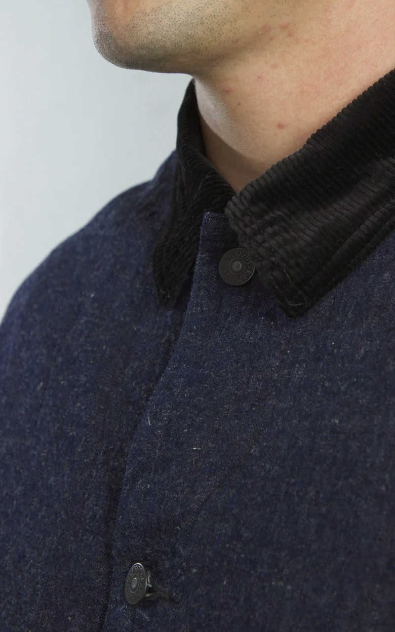 Kaptain Sunshine Forester Jacket Cotton/Linen Indigo - Image 6