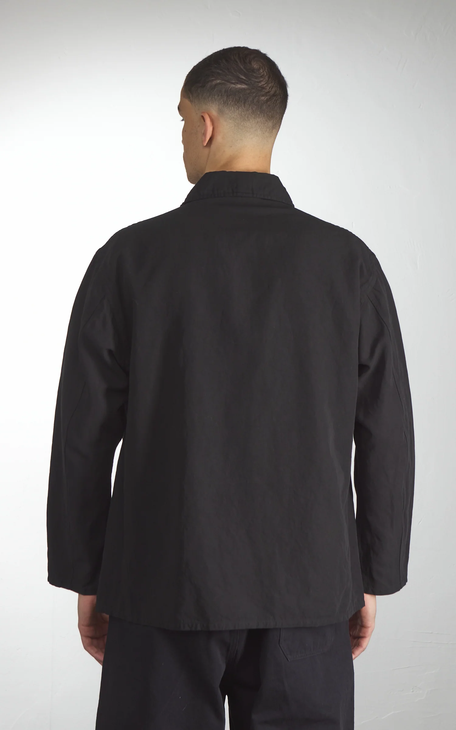 Kaptain Sunshine Gabardine Work Shirt Jacket Black - Image 4