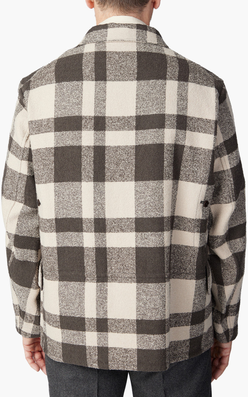 Kaptain Sunshine Hunter Jacket Wool/Linen Beige Brown - Image 5