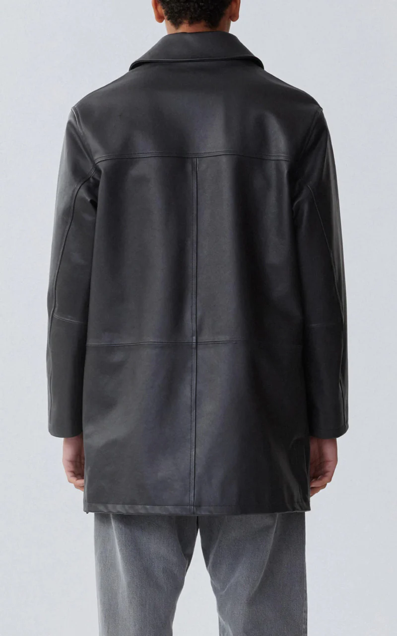 Kaptain Sunshine Hunter Leather Coat Black - Image 4