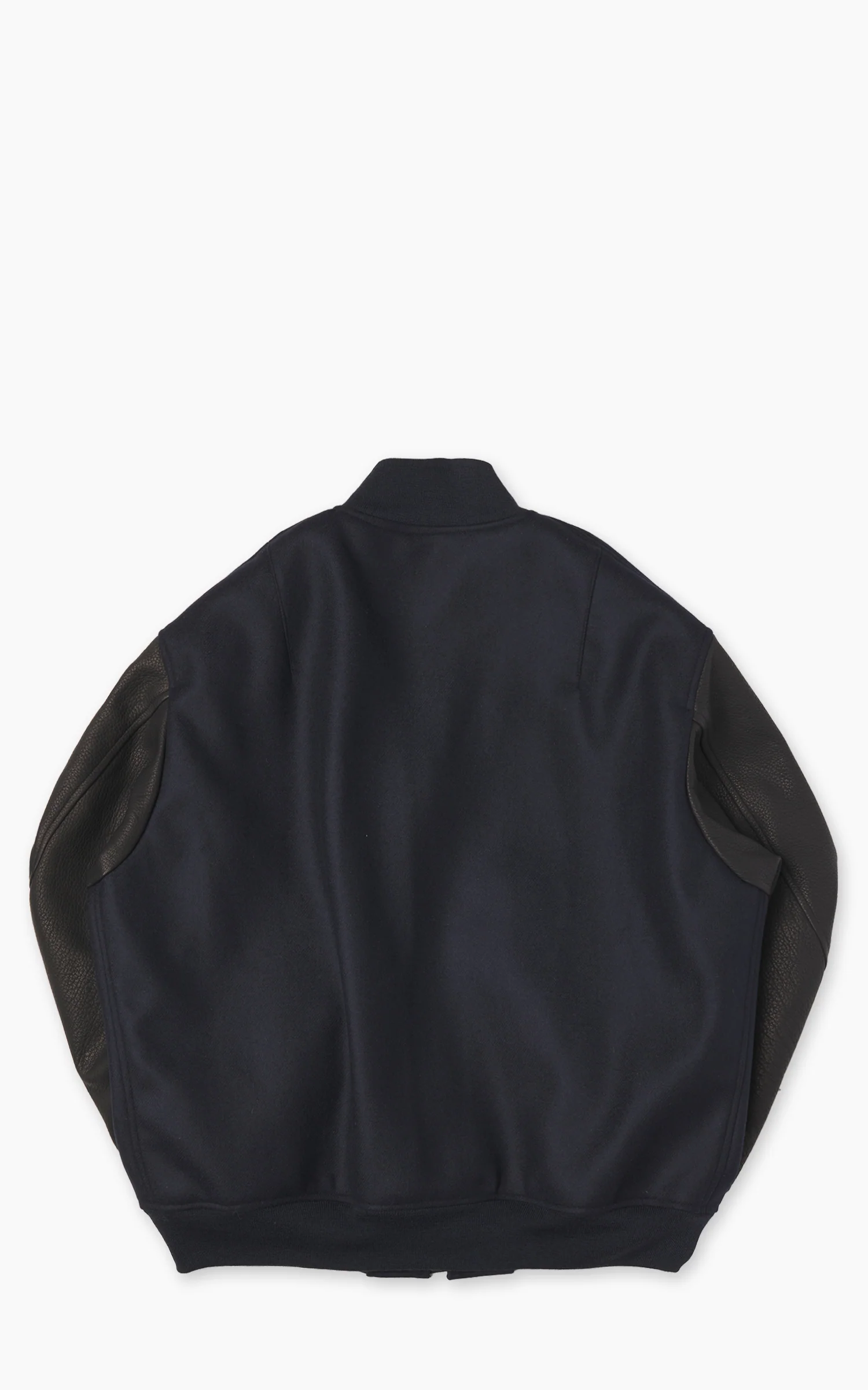 Kaptain Sunshine Melton Wool Bomber Jacket Navy - Image 3