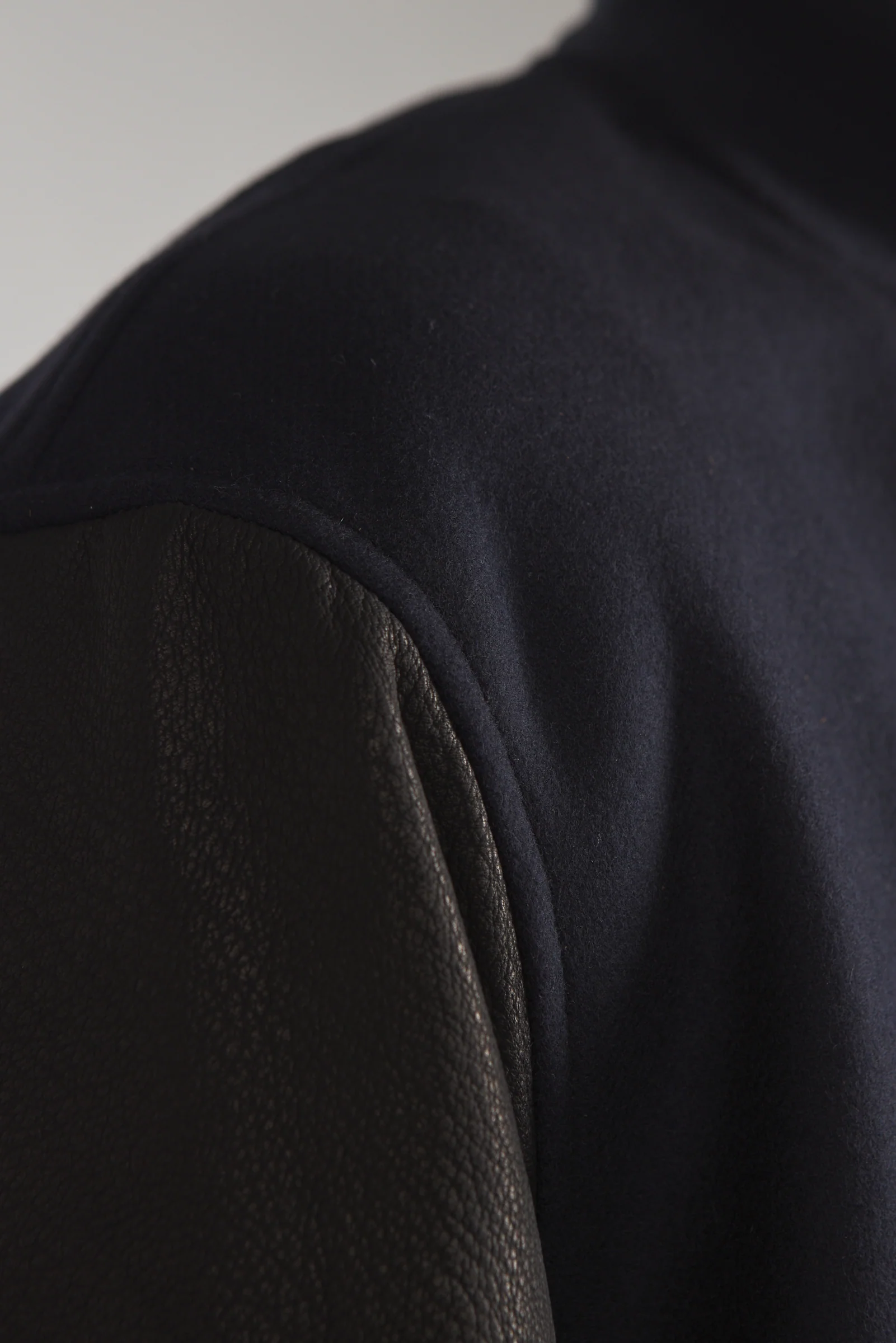 Kaptain Sunshine Melton Wool Bomber Jacket Navy - Image 6