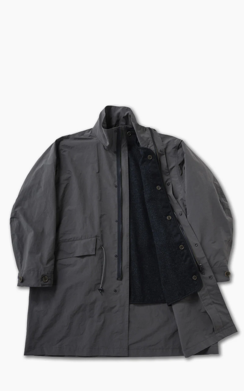 Kaptain Sunshine Mill Coat Black Olive - Image 2