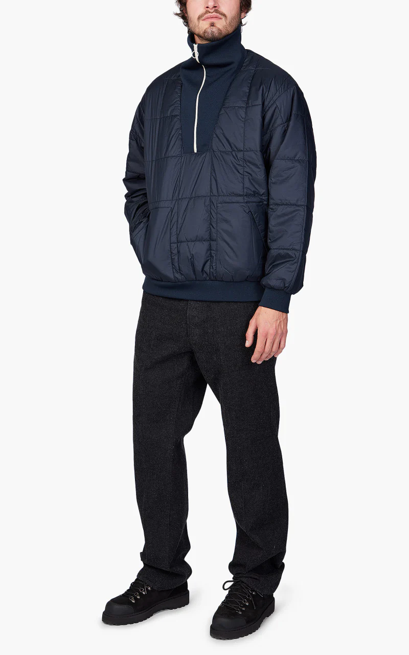 Kaptain Sunshine Quilting Pullover Jacket Navy - Image 2
