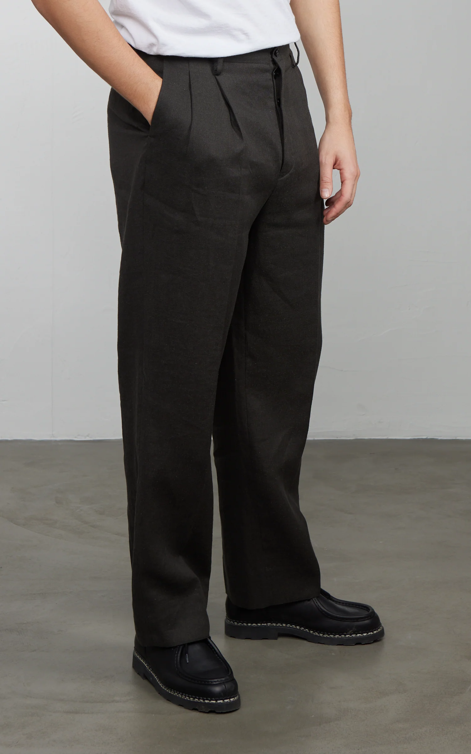 Kaptain Sunshine Shoecut Slacks Ink Black - Image 4
