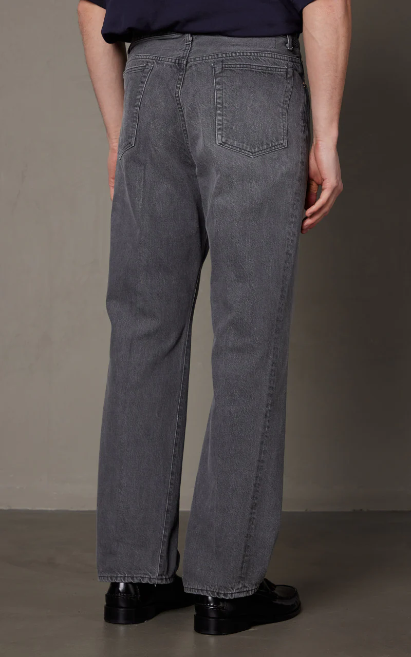 Kaptain Sunshine Skate Shoecut Denim Pants Black Vintage Wash - Image 5