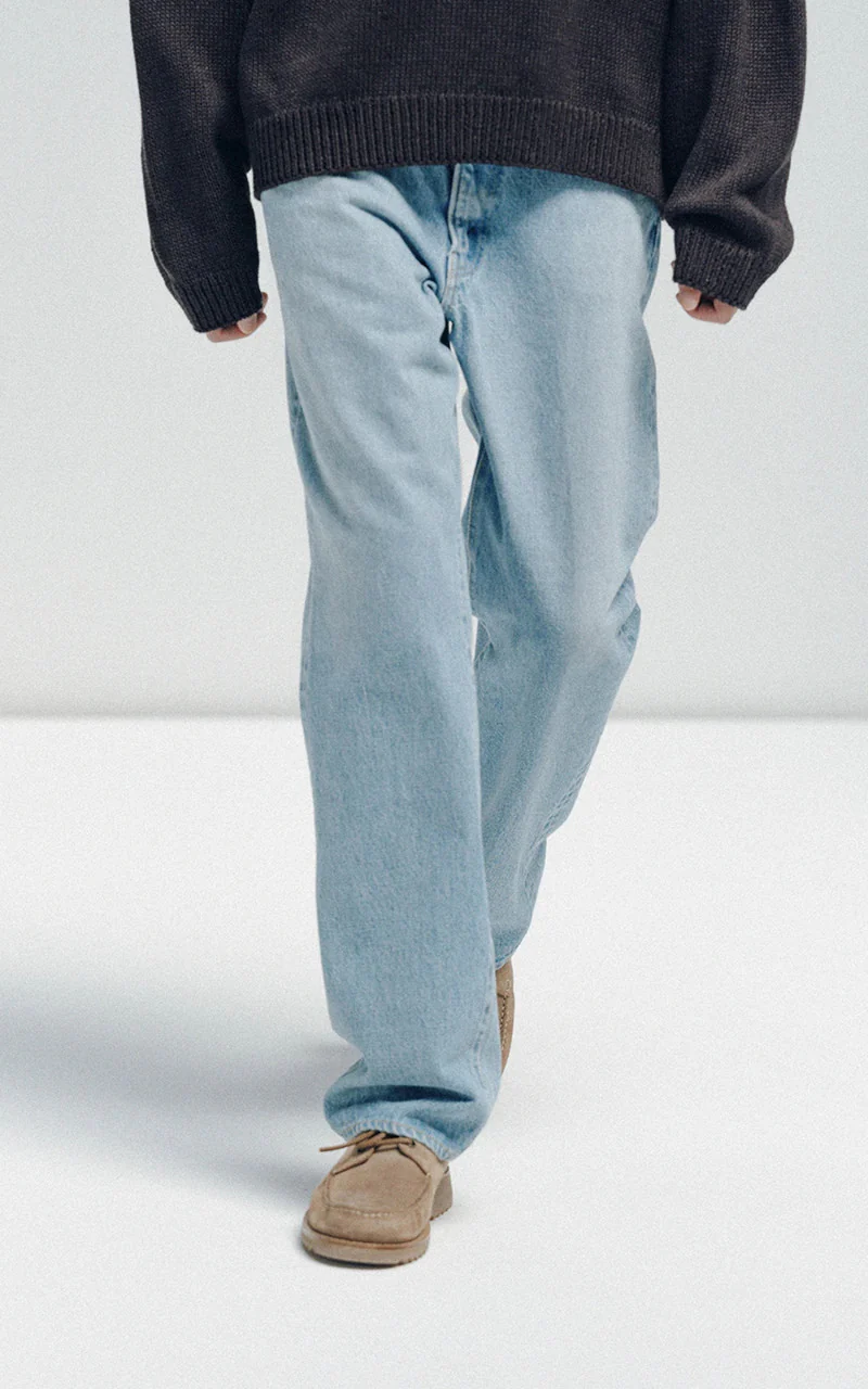 Kaptain Sunshine Skate Shoecut Denim Pants Indigo Vintage Wash - Image 2