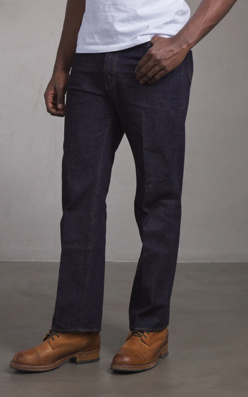 Kaptain Sunshine Skate Shoecut Denim Pants One Wash Indigo - Image 3