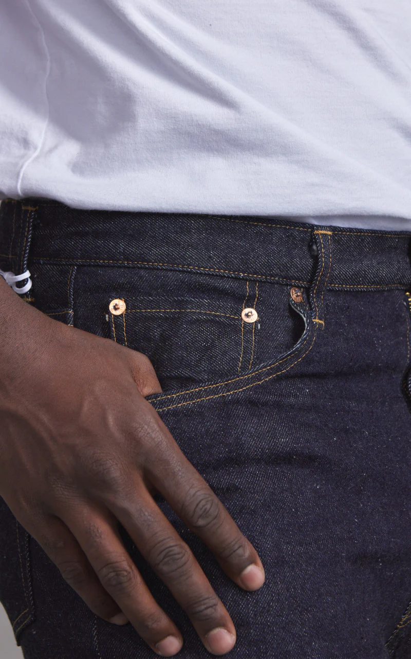 Kaptain Sunshine Skate Shoecut Denim Pants One Wash Indigo - Image 6