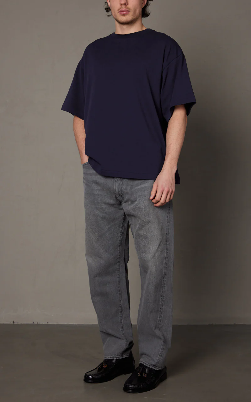 Kaptain Sunshine Suvin Plating S/S Tee Navy - Image 2