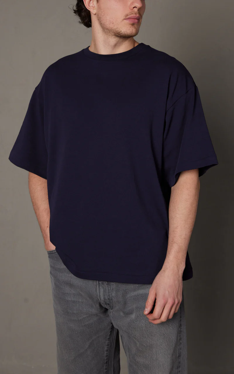 Kaptain Sunshine Suvin Plating S/S Tee Navy - Image 3