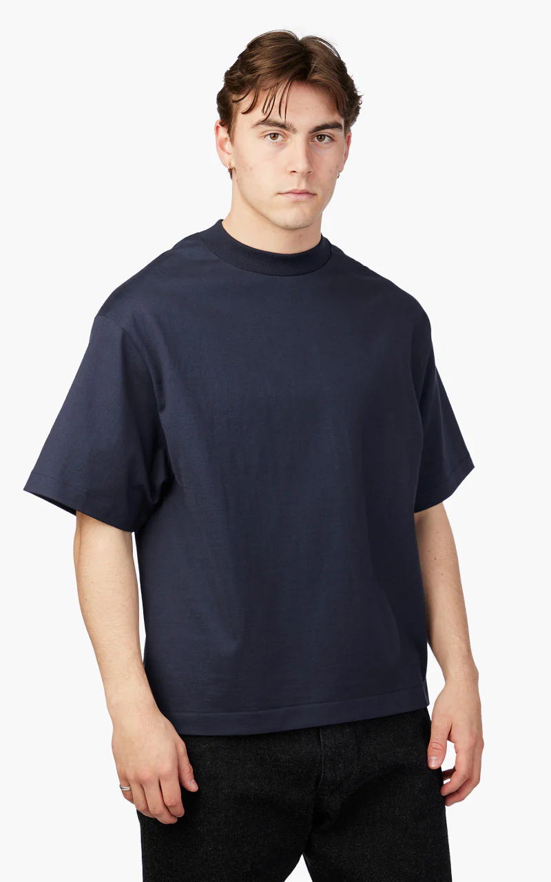 Kaptain Sunshine Suvin Supima Tube Halfsleeve Tee Heavy Navy - Image 3