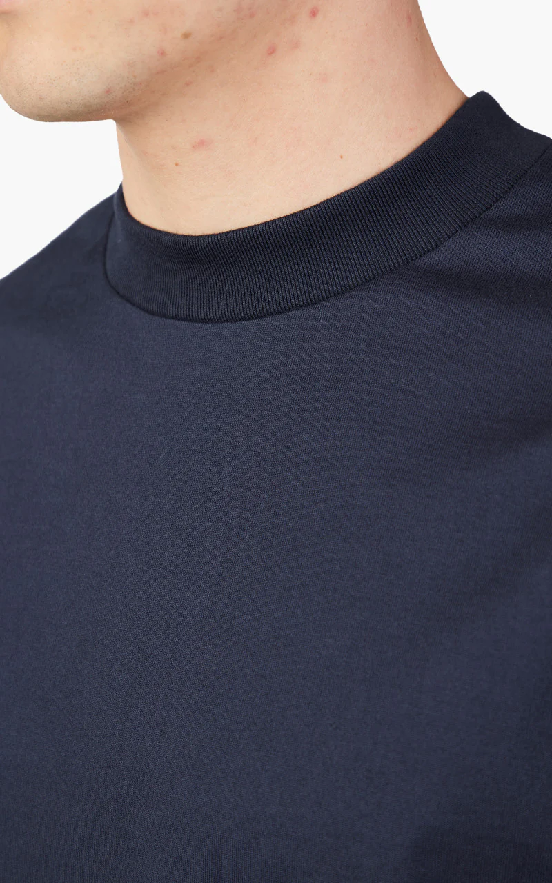 Kaptain Sunshine Suvin Supima Tube Halfsleeve Tee Heavy Navy - Image 4