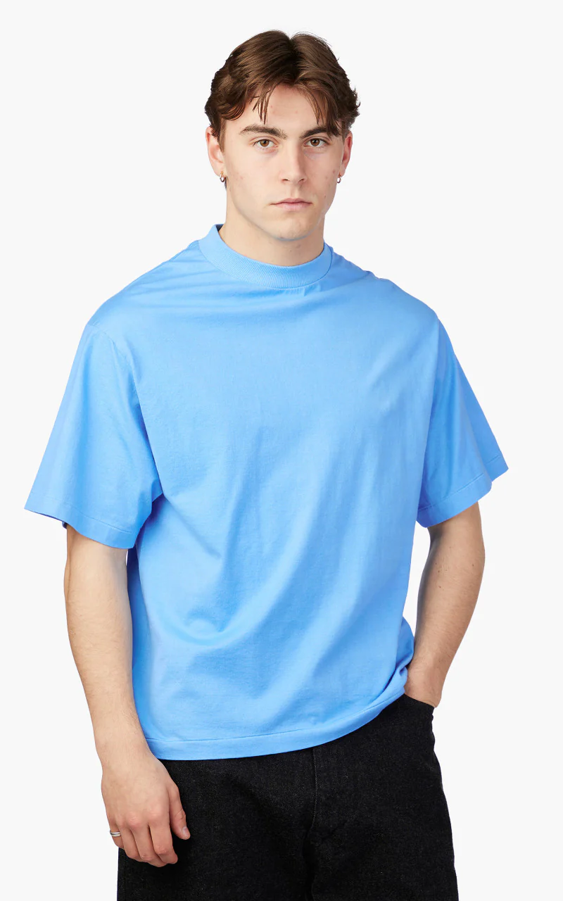 Kaptain Sunshine Suvin Supima Tube Tee Light Sax Blue - Image 4