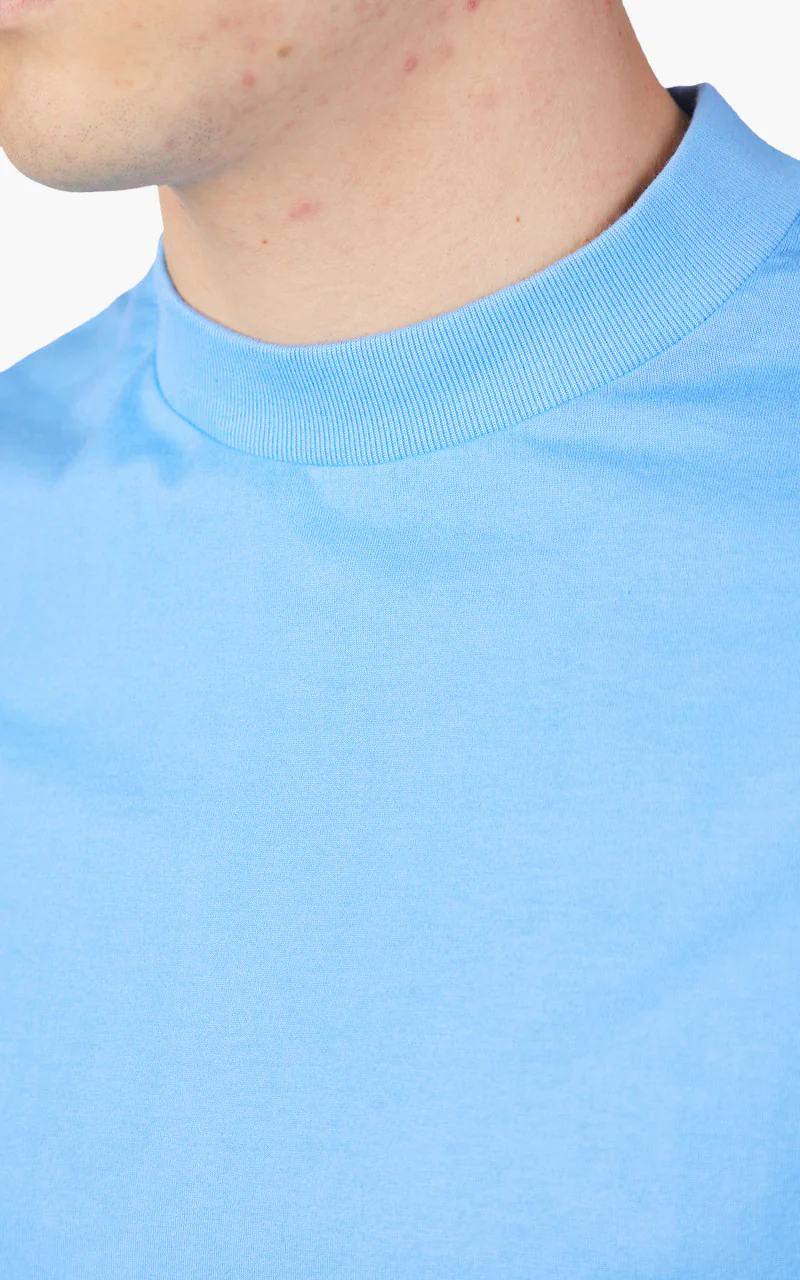 Kaptain Sunshine Suvin Supima Tube Tee Light Sax Blue - Image 5