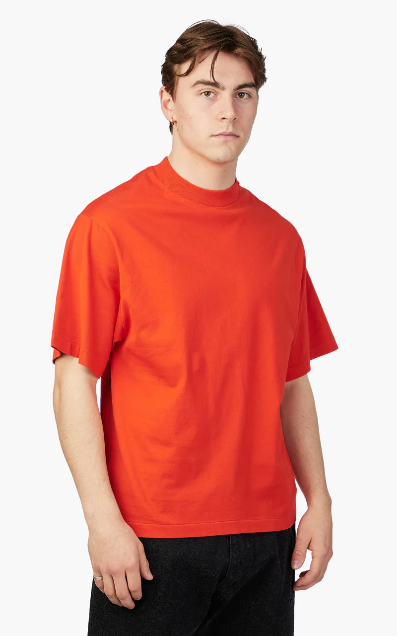 Kaptain Sunshine Suvin Supima Tube Tee Light Vermilion - Image 4