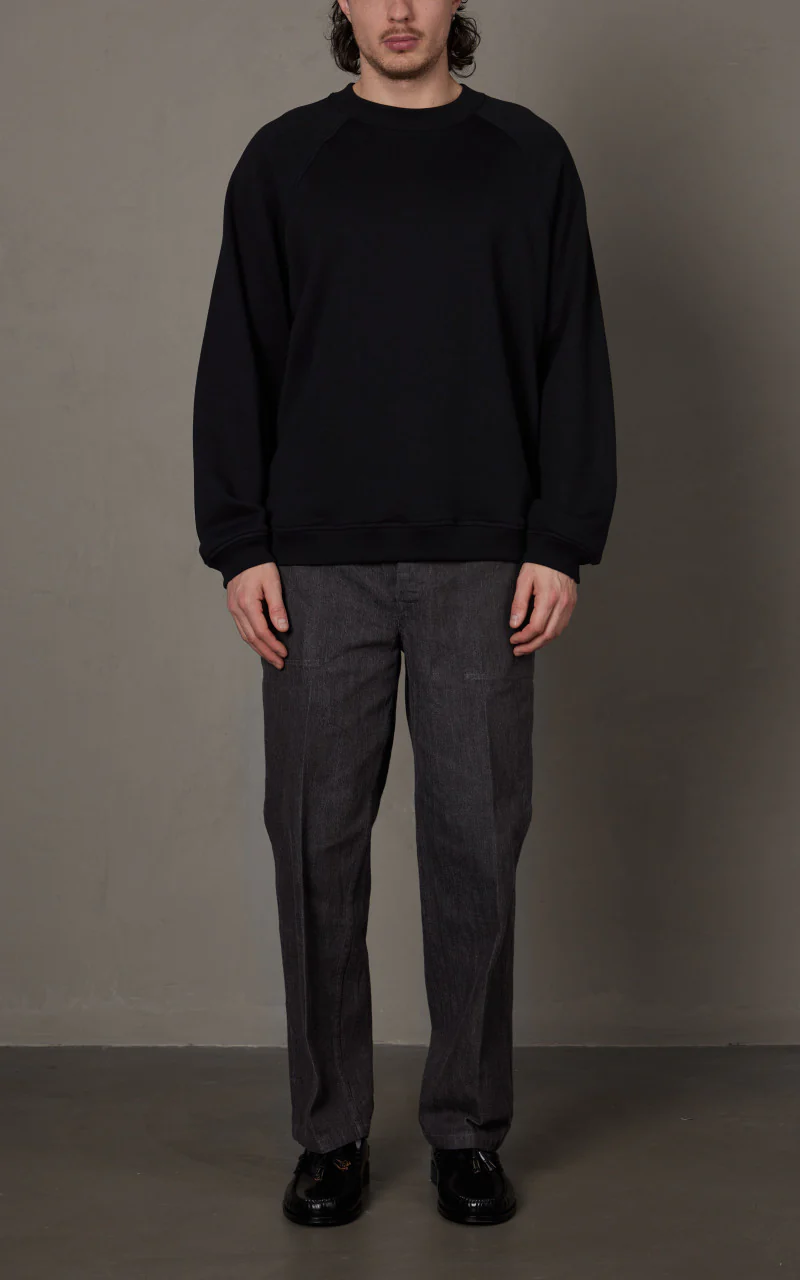 Kaptain Sunshine Suvin Sweat Crewneck Pullover Ink Black - Image 2