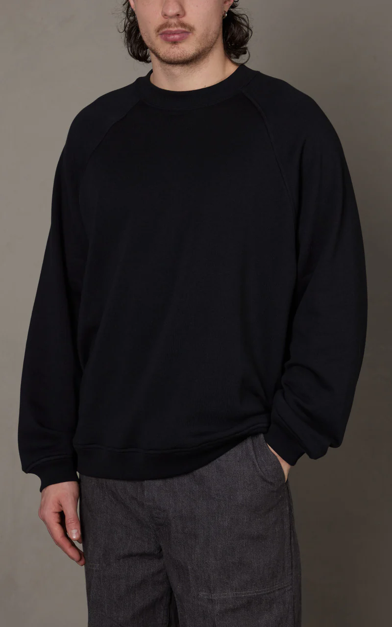 Kaptain Sunshine Suvin Sweat Crewneck Pullover Ink Black - Image 4