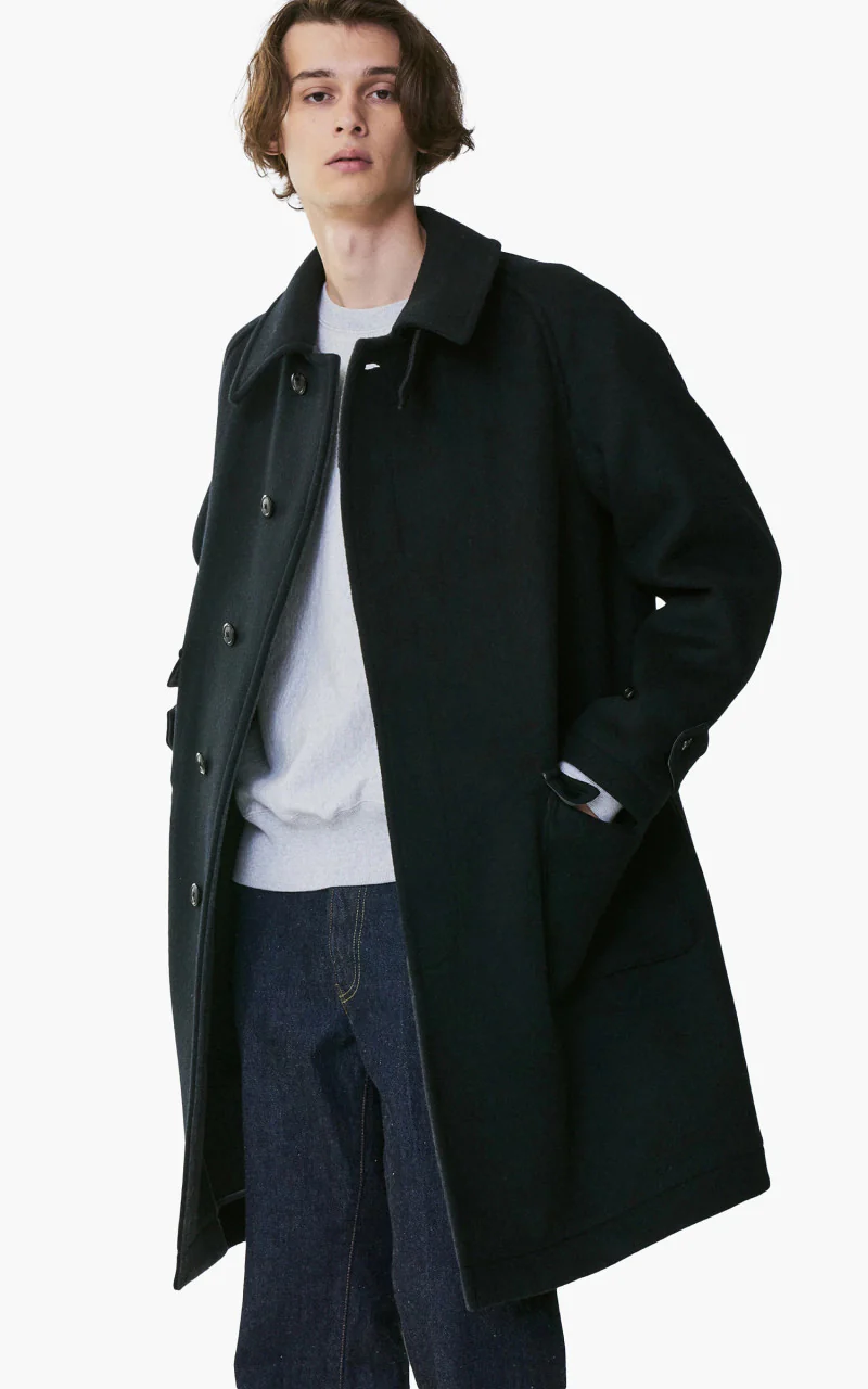 Kaptain Sunshine Traveller Coat Solid Black - Image 5
