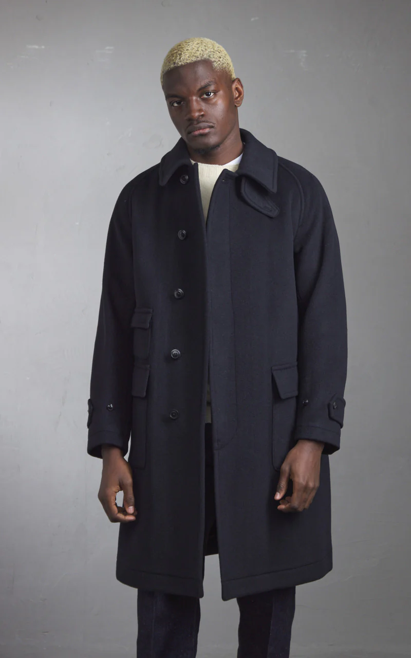 Kaptain Sunshine Traveller Coat Top Black - Image 2