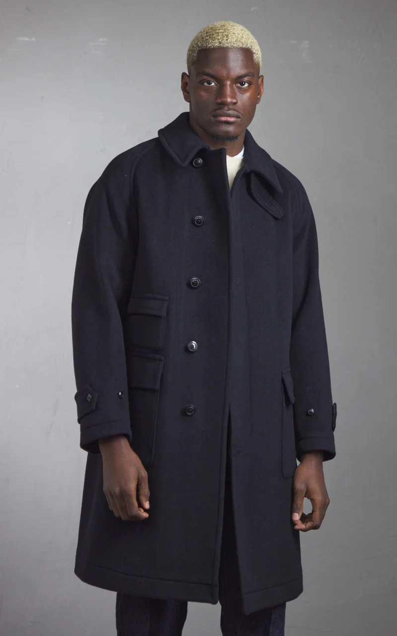 Kaptain Sunshine Traveller Coat Top Black - Image 4